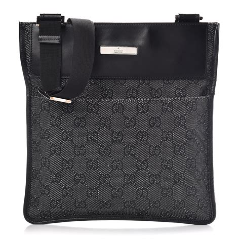 gucci canvas crossbody bag black|authentic Gucci crossbody bag unisex.